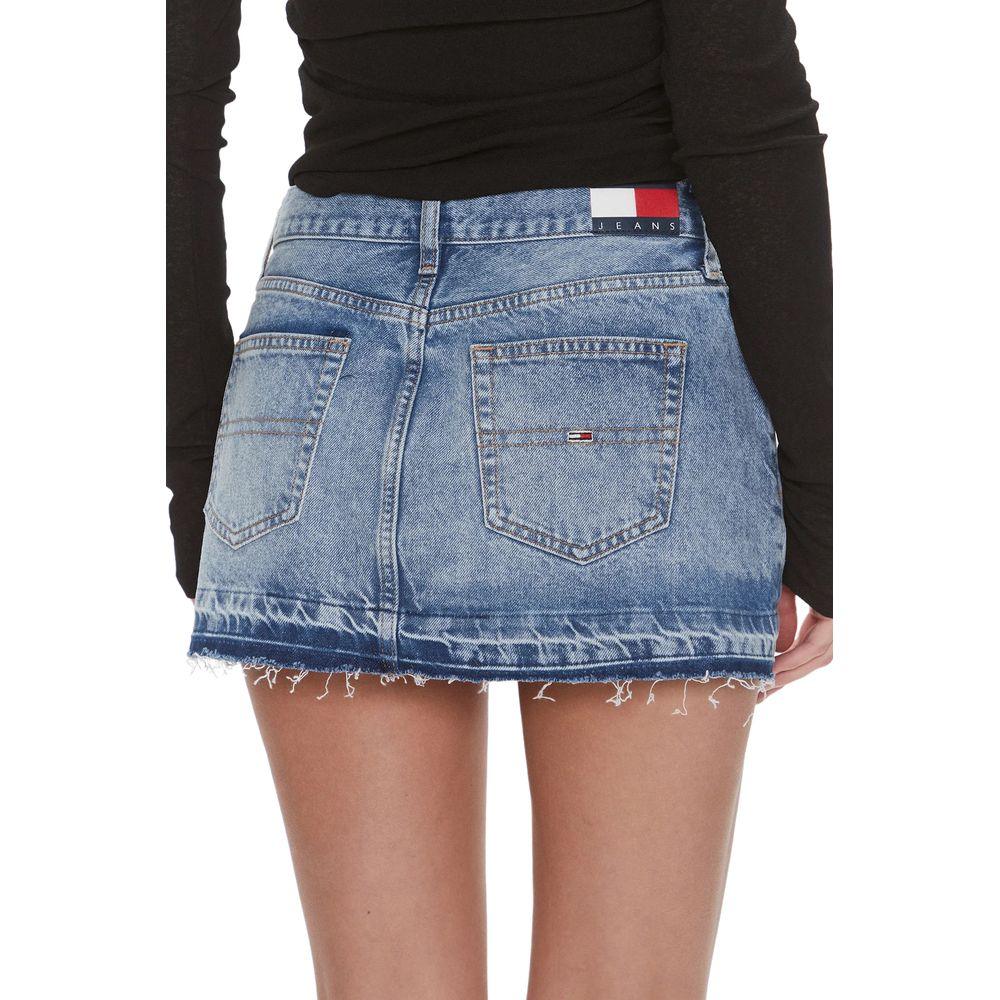 Tommy Hilfiger Jeans Blue Recycled Cotton Skirt - Arichezz.store