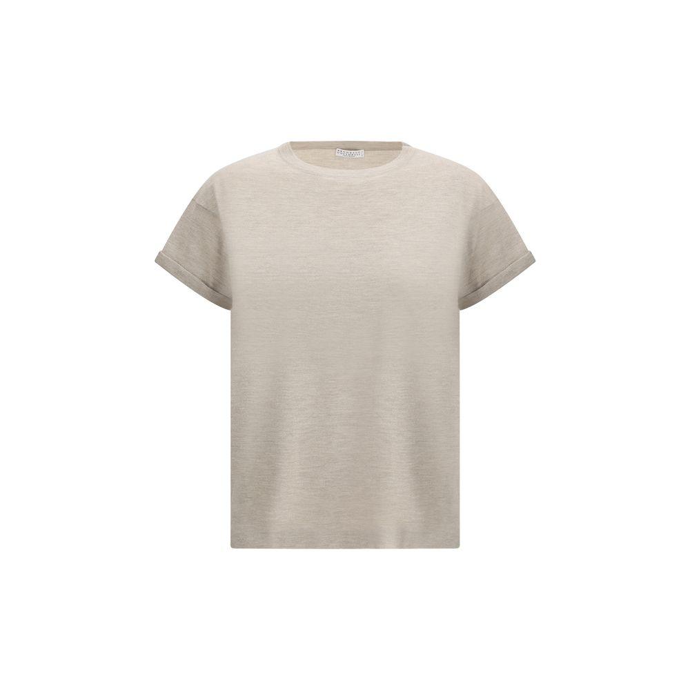 Brunello Cucinelli cashmere glitter T-shirt - Arichezz.store