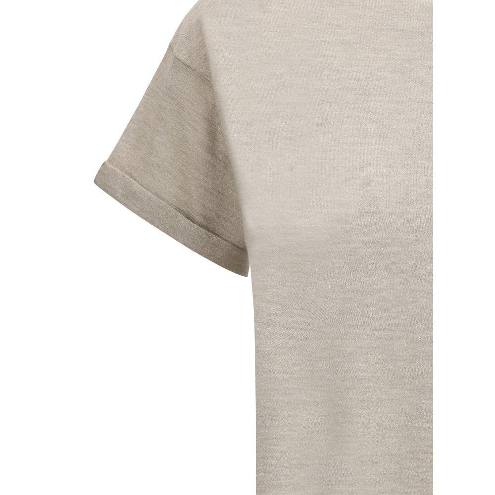 Brunello Cucinelli cashmere glitter T-shirt - Arichezz.store