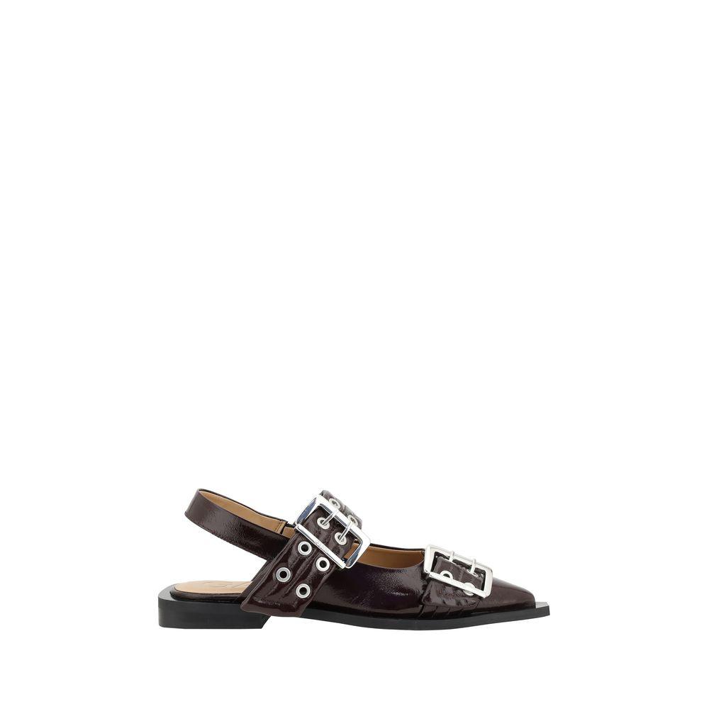 Ganni Buckle Ballerinas - Arichezz.store