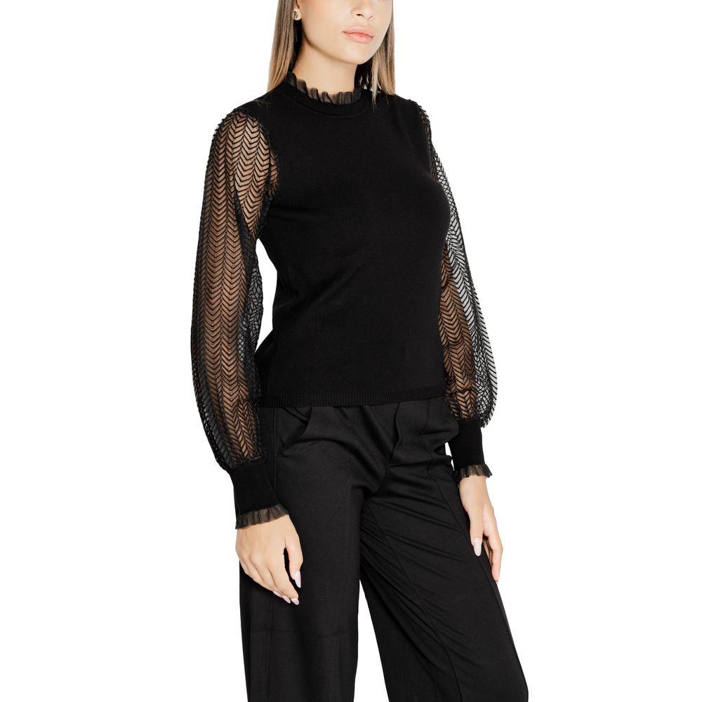 Morgan De Toi Black Viscose Tops & T-Shirt