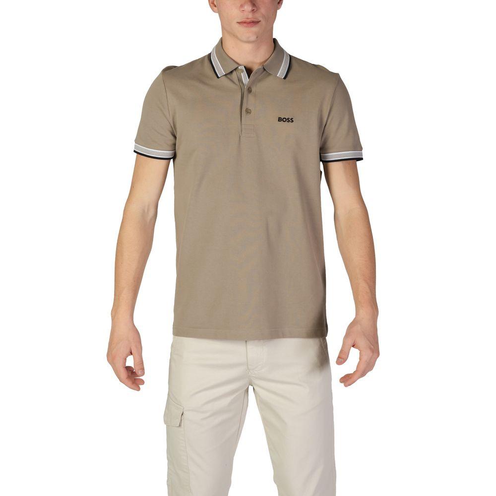 Hugo Boss Gray Cotton Polo Shirt - Arichezz.store