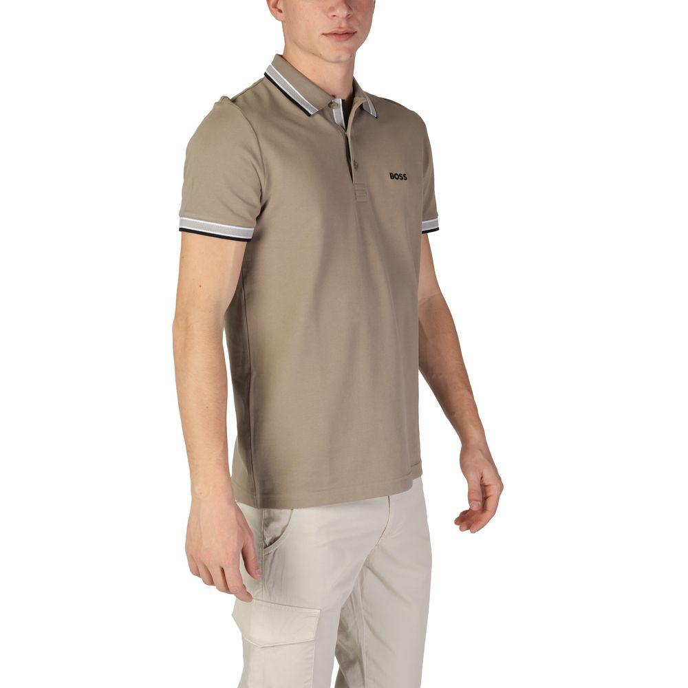 Hugo Boss Gray Cotton Polo Shirt - Arichezz.store