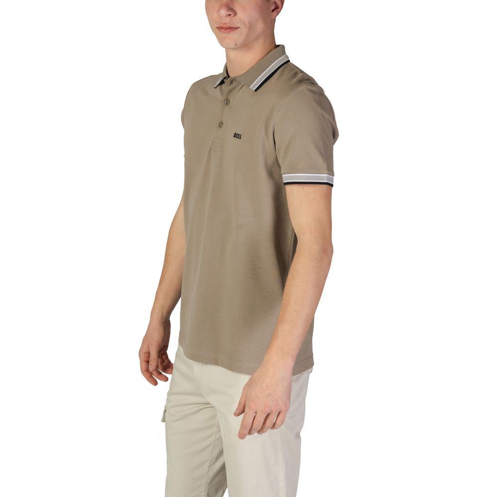 Hugo Boss Gray Cotton Polo Shirt - Arichezz.store