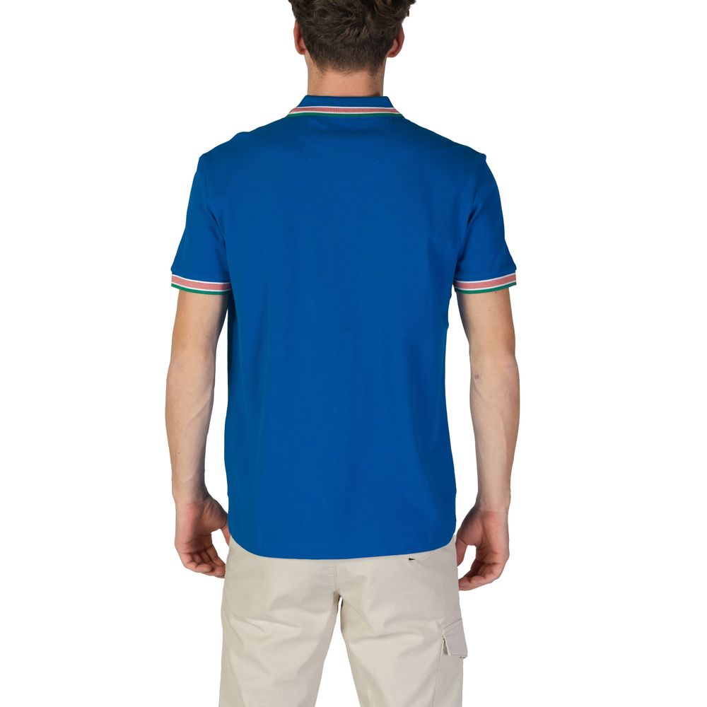 Hugo Boss Blue Cotton Polo Shirt - Arichezz.store