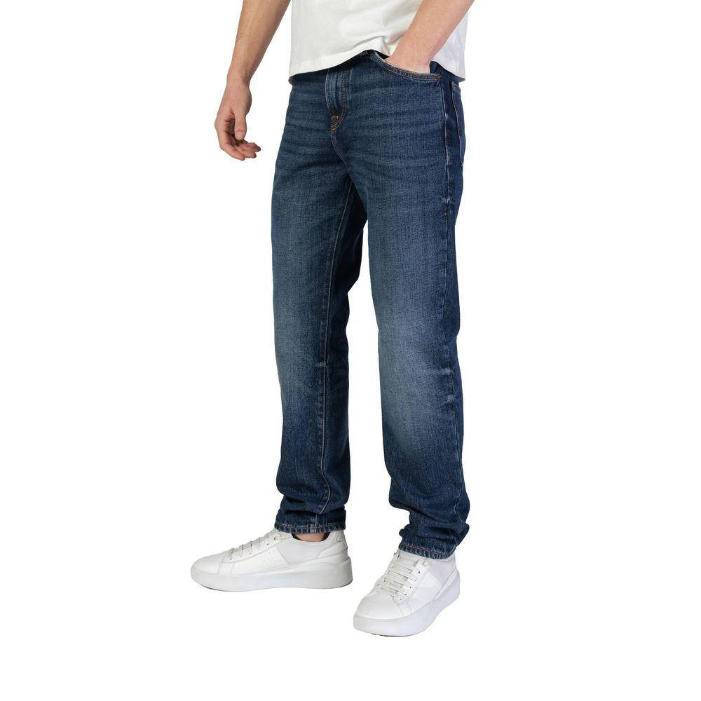 Hugo Boss Blue Cotton Jeans & Pant - Arichezz.store