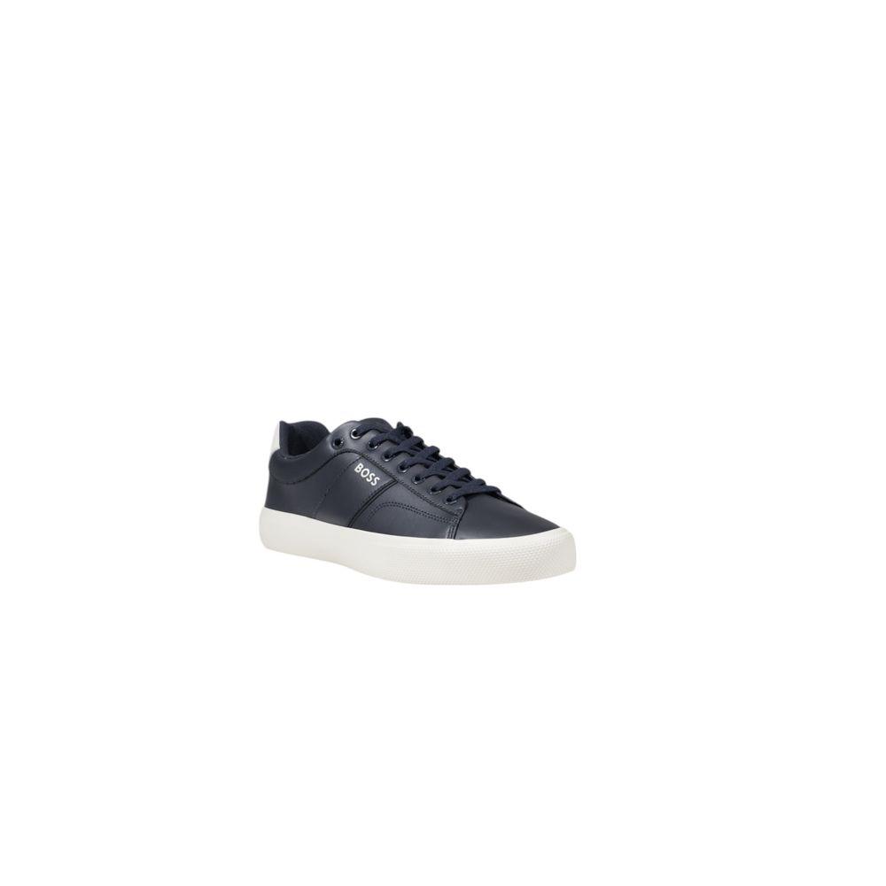 Hugo Boss Blue Leather Sneaker - Arichezz.store