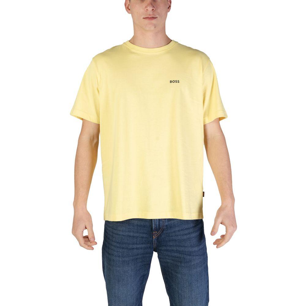 Hugo Boss Yellow Cotton T-Shirt - Arichezz.store