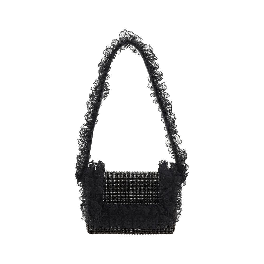 Self-Portrait Crystal Lace Shoulder Bag - Arichezz.store