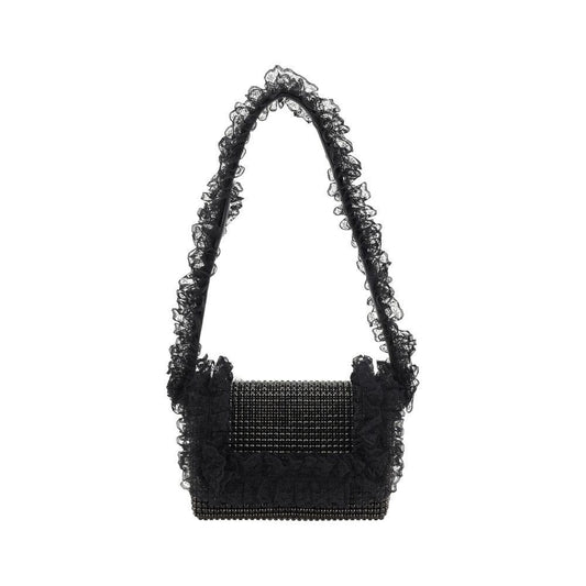 Self-Portrait Crystal Lace Shoulder Bag - Arichezz.store