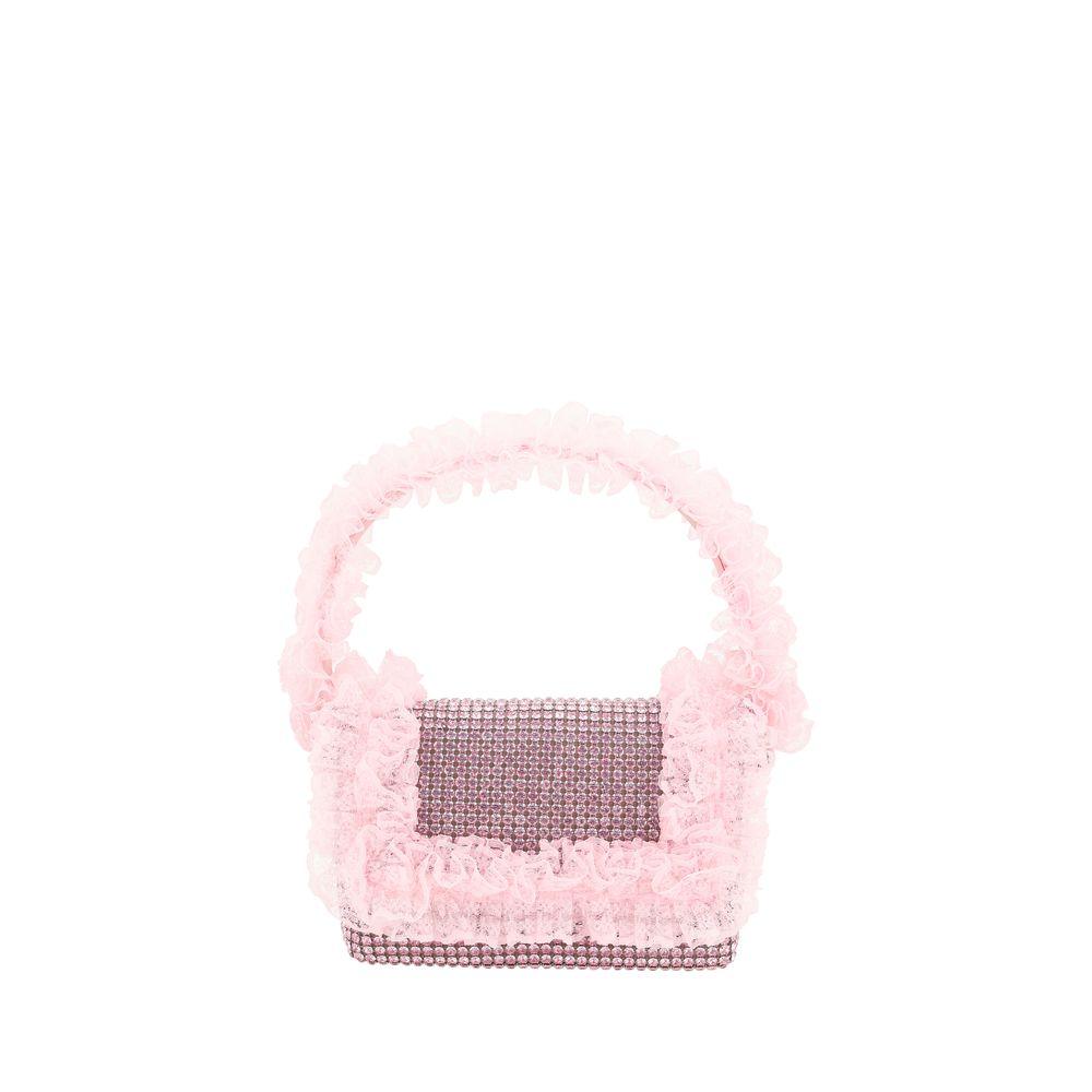 Self-Portrait Crystal Lace Shoulder Bag - Arichezz.store