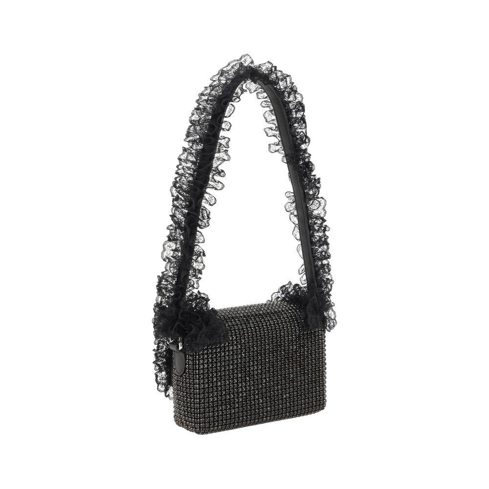 Self-Portrait Crystal Lace Shoulder Bag - Arichezz.store