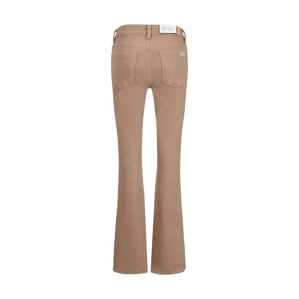 7FOR Coated Strecht Cafe Crema Denim Pants - Arichezz Fashion Clothing Store 