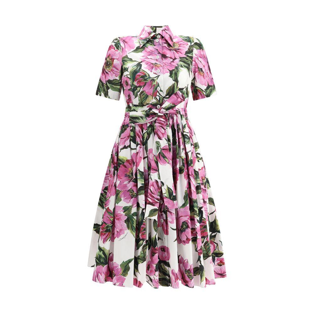 Dolce & Gabbana Peony Print Chemisier Dress - Arichezz.store