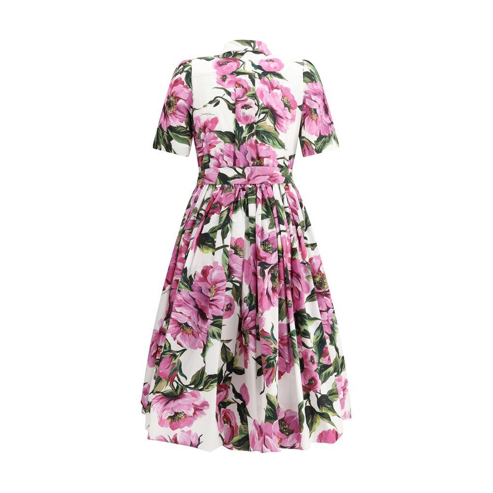 Dolce & Gabbana Peony Print Chemisier Dress - Arichezz.store