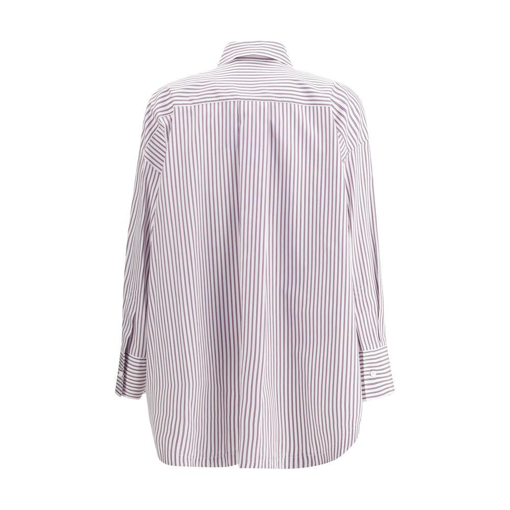 The Attico Asymmetrical strip Shirt - Arichezz.store