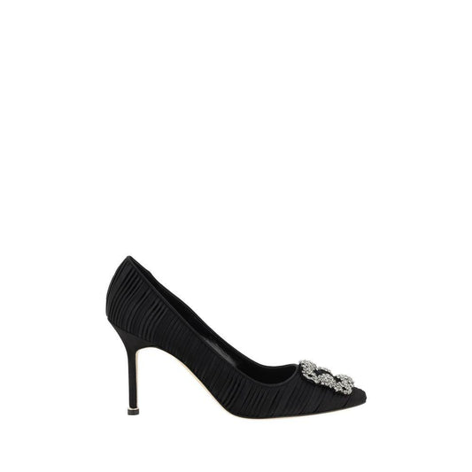 Manolo Blahnik Satin Hangisi Pumps - Arichezz.store