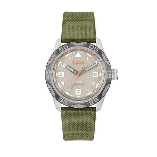 Hugo Boss Green Fabric Watch - Arichezz.store