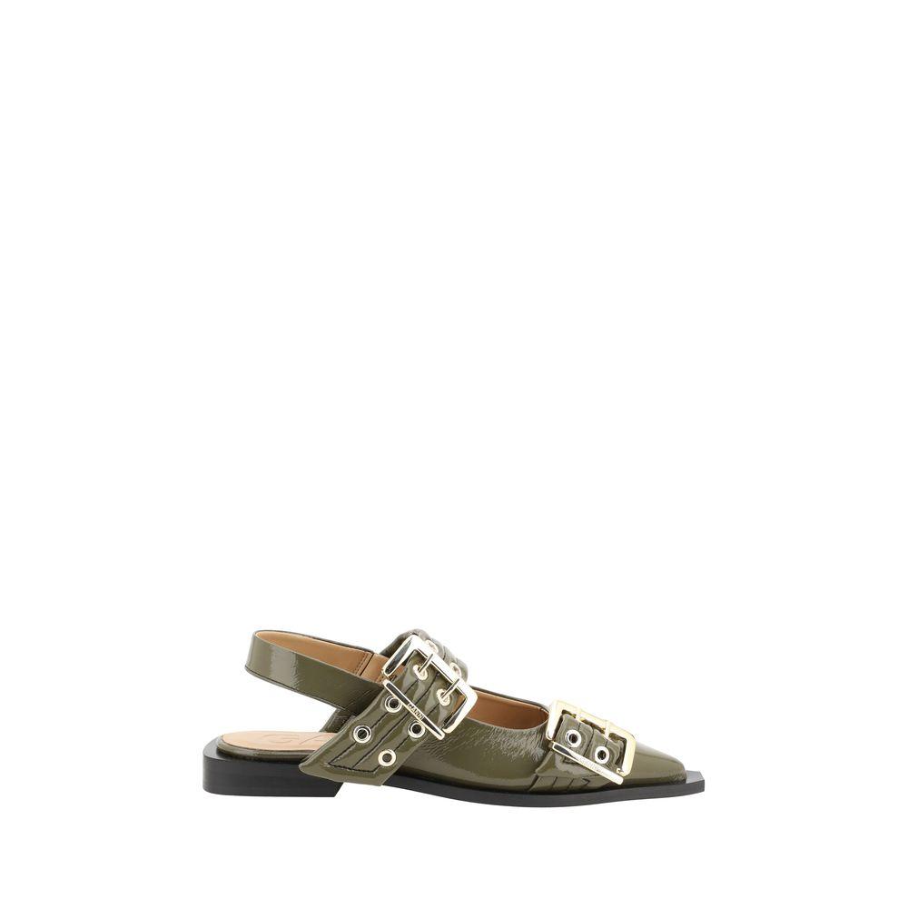 Ganni Buckle Ballerinas - Arichezz.store