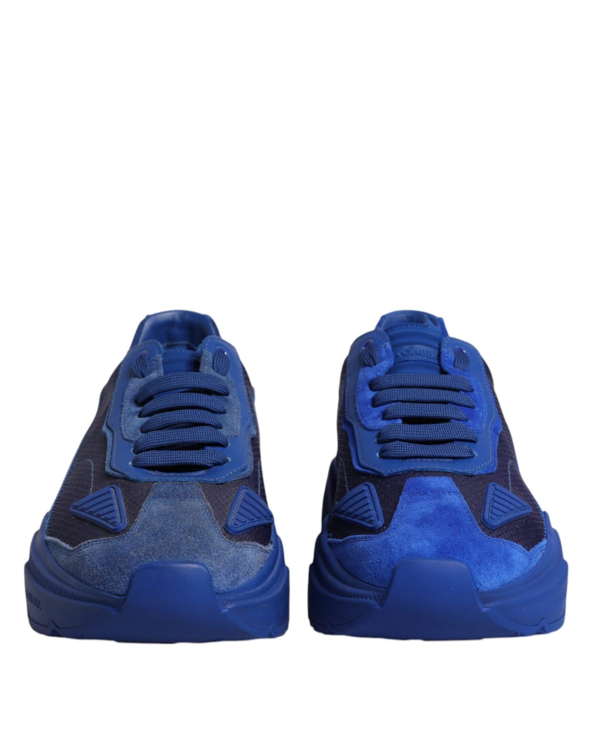 Dolce & Gabbana Blue Leather Daymaster Low Top Sneakers - Arichezz.store