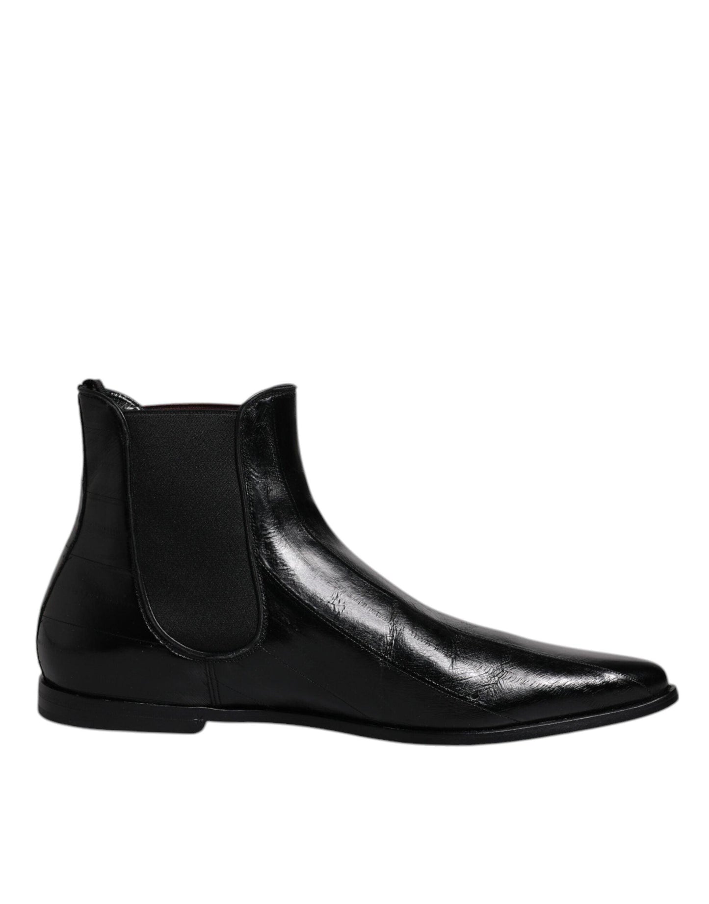 Dolce & Gabbana Black Leather Chelsea Boots - Arichezz.store