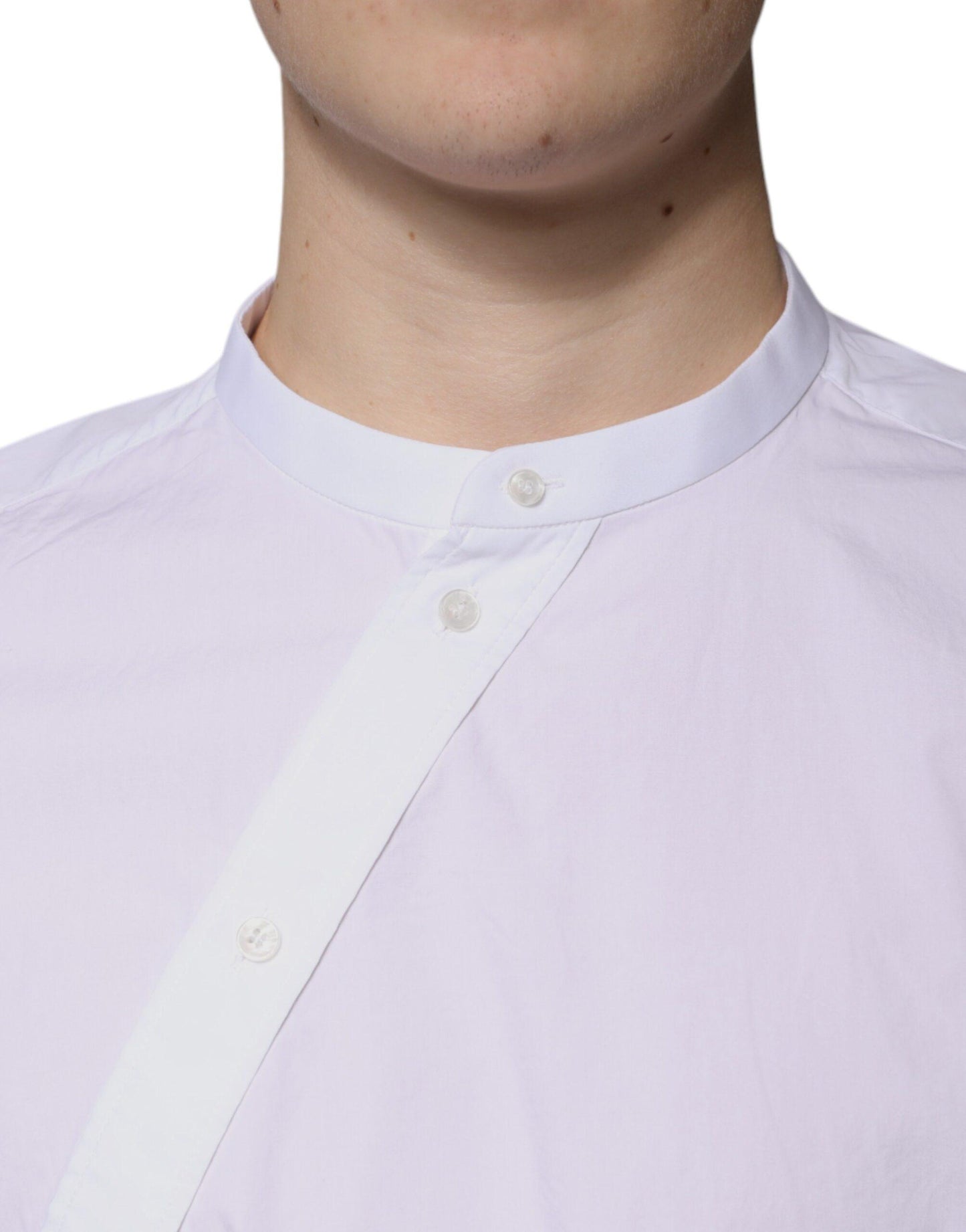 Dolce & Gabbana White Cotton Slim Fit MARTINI Dress Shirt - Arichezz.store