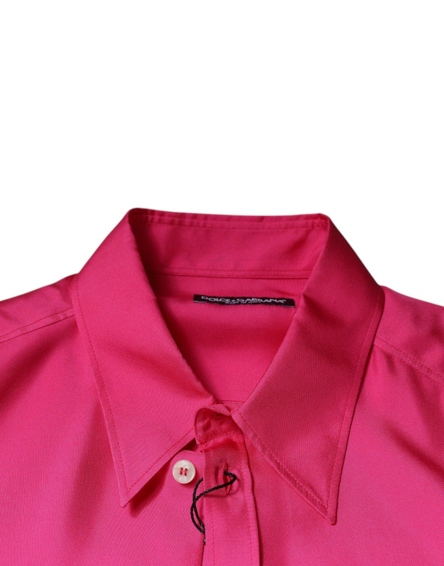 Dolce & Gabbana Pink Silk Button Down Shirt for Men - Arichezz.store