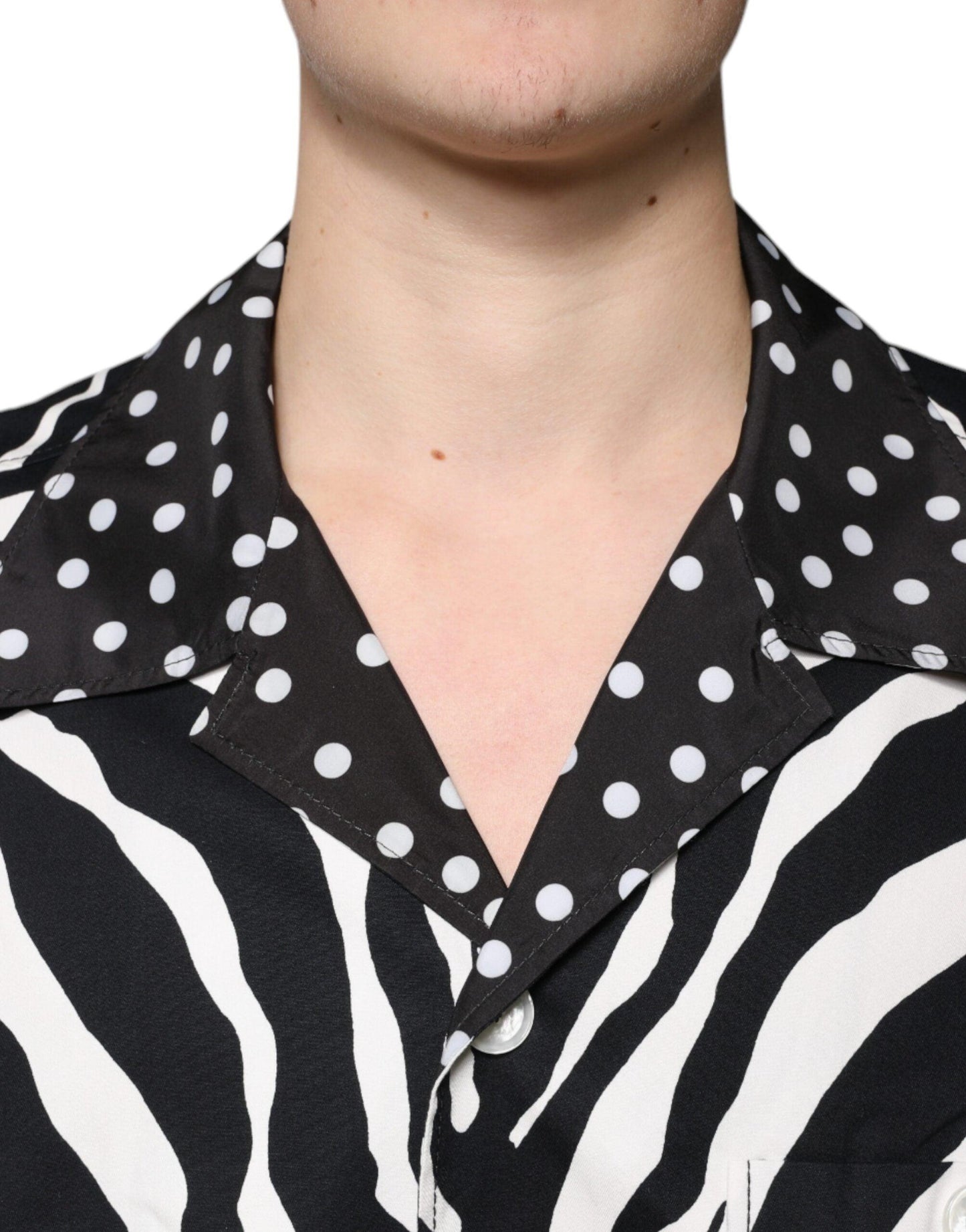 Dolce & Gabbana Black and White Zebra Oversize Shirt - Arichezz.store