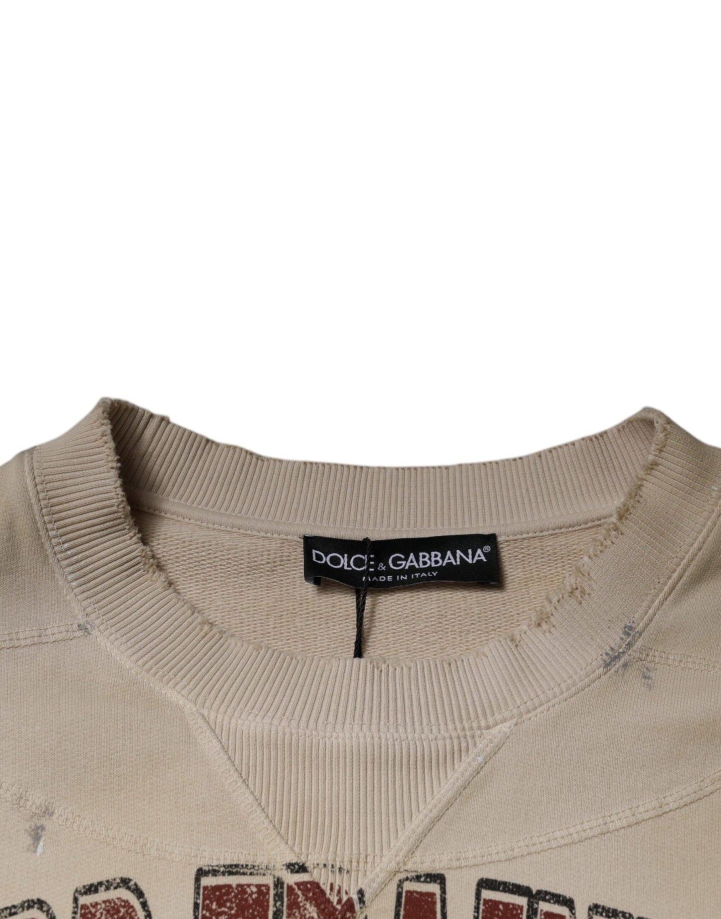 Dolce & Gabbana Beige Cotton Sleeveless Crew Neck T-Shirt - Arichezz.store