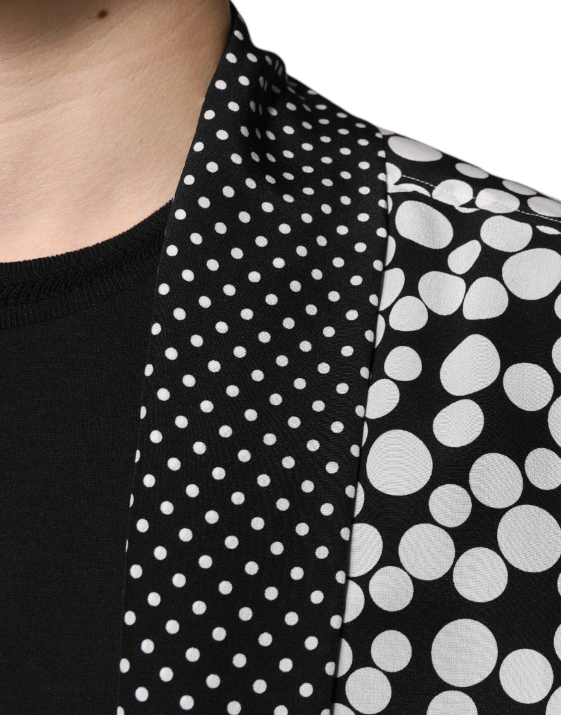 Dolce & Gabbana Black & White Polka Dot Silk Shirt - Arichezz.store