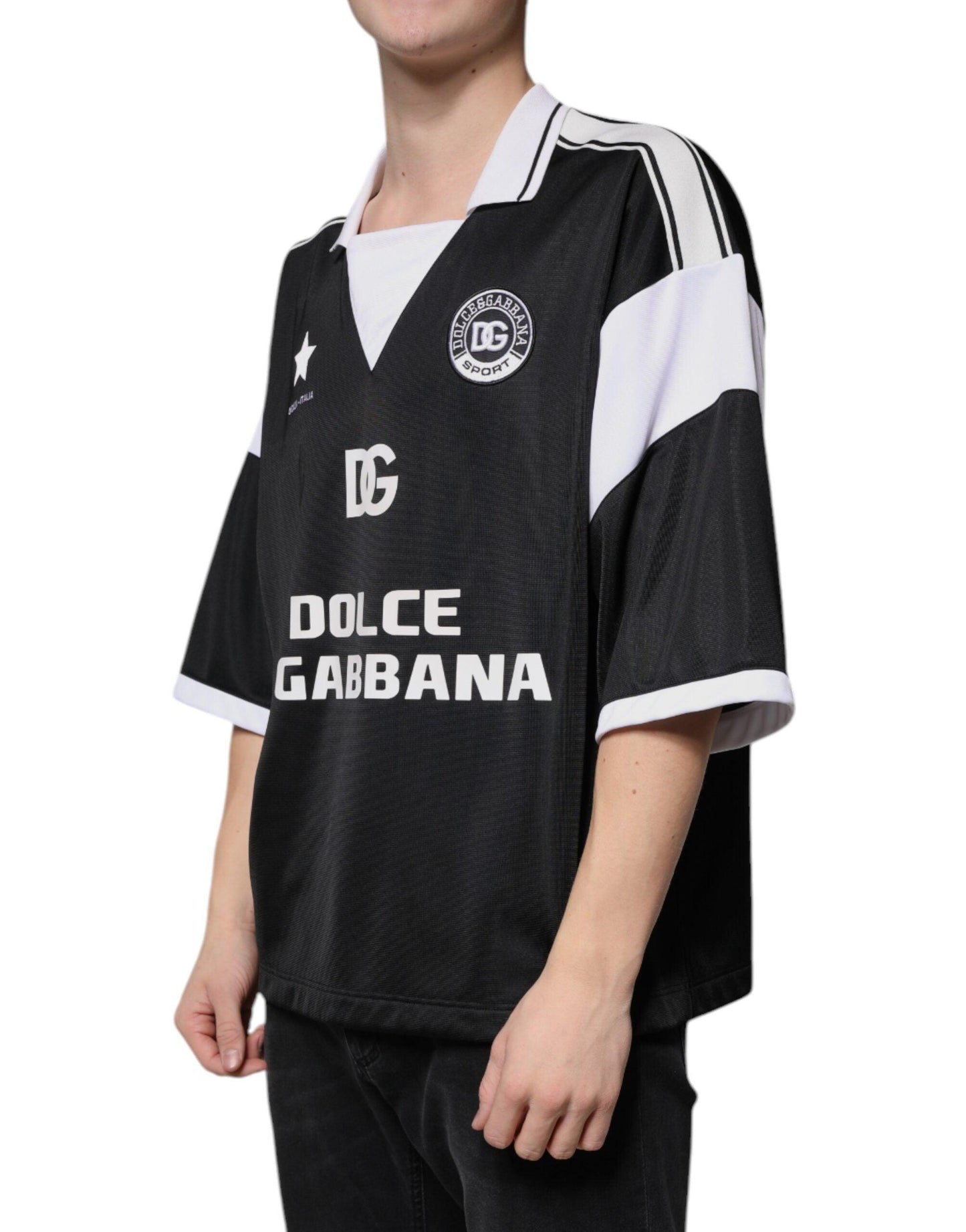 Dolce & Gabbana Black & White Sicilia Short Sleeve T-shirt - Arichezz.store