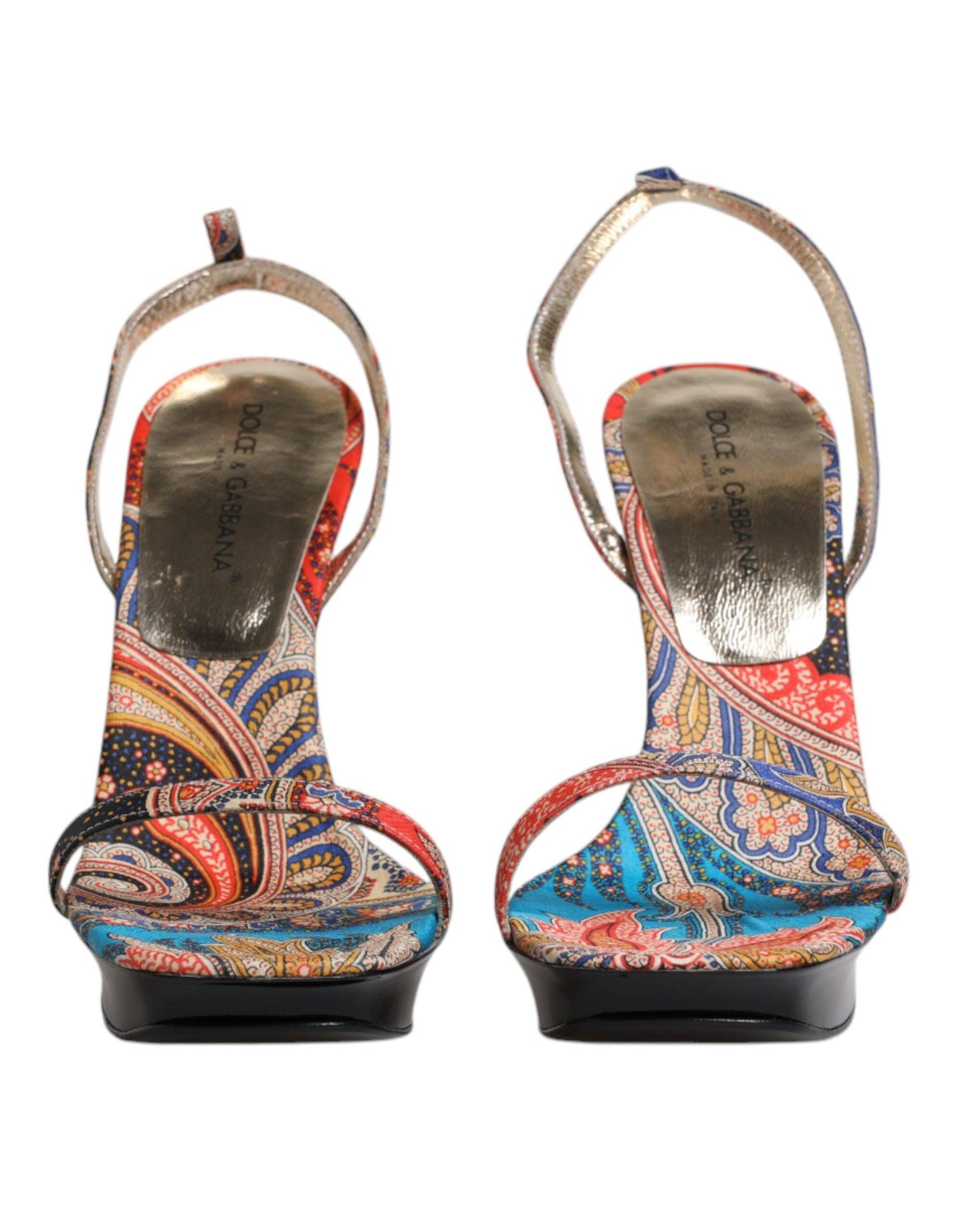 Dolce & Gabbana Multicolor Floral High Heels Sandals Shoes - Arichezz.store