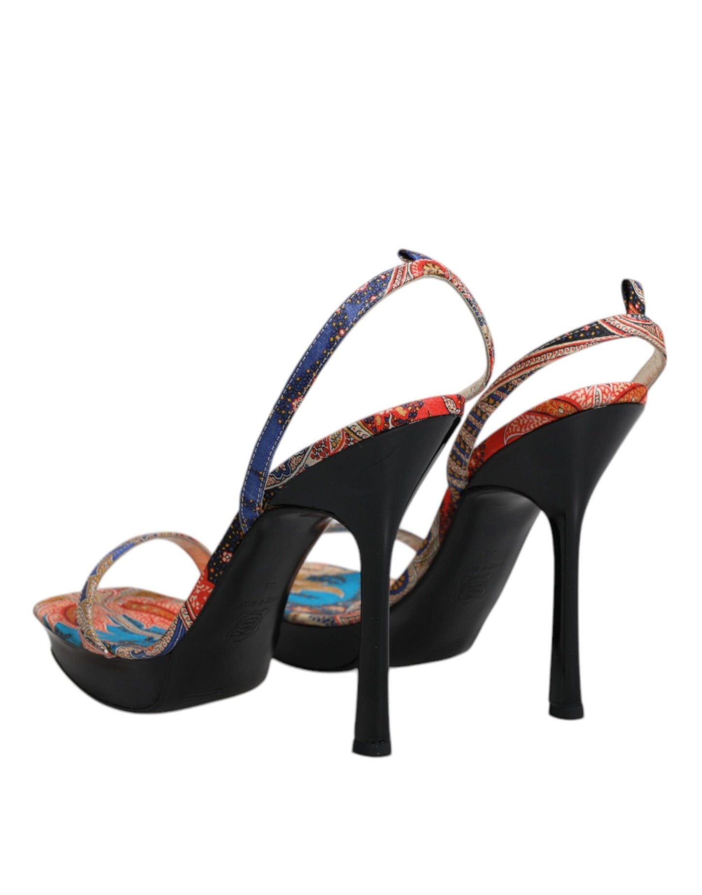 Dolce & Gabbana Multicolor Floral High Heels Sandals Shoes - Arichezz.store