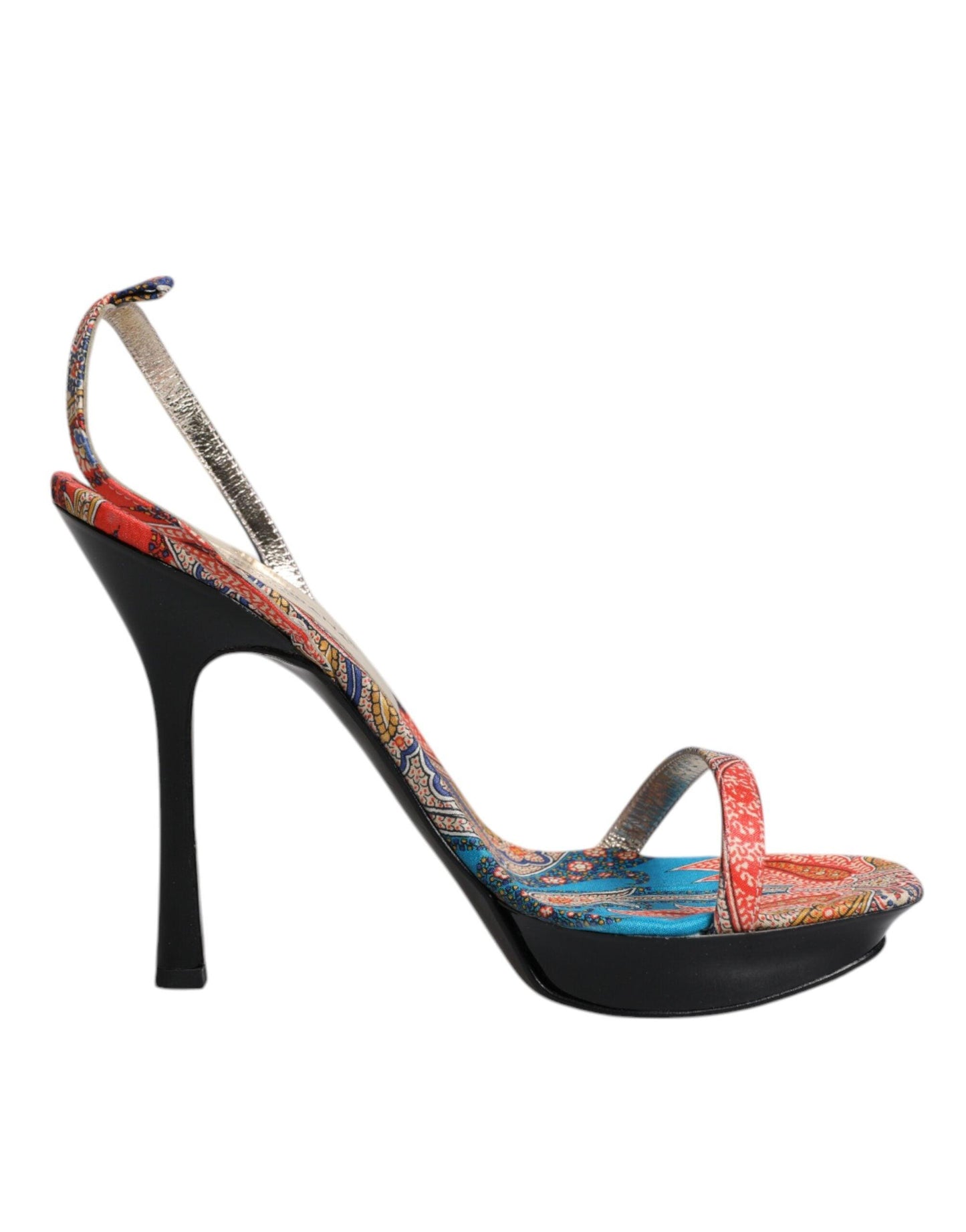 Dolce & Gabbana Multicolor Floral High Heels Sandals Shoes - Arichezz.store