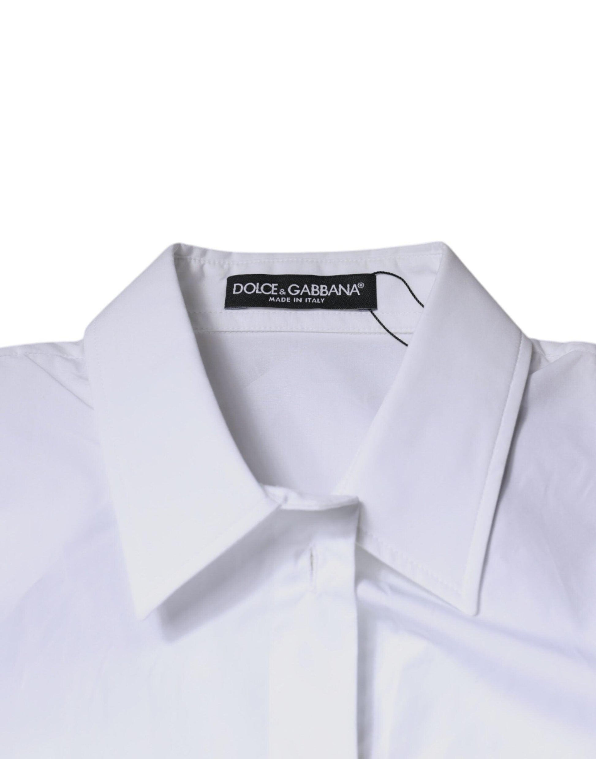 Dolce & Gabbana White Collared Short Sleeve Polo Shirt Top - Arichezz.store