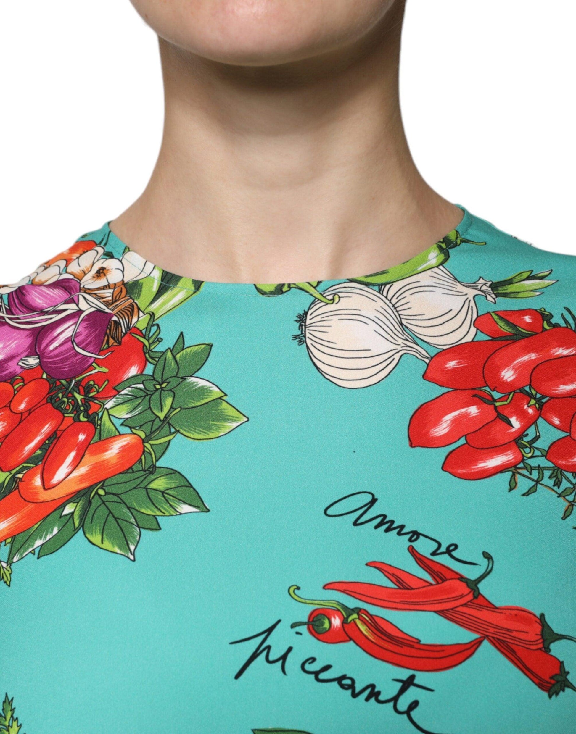 Dolce & Gabbana Multicolor Vegetables Sleeveless Tank Top - Arichezz.store