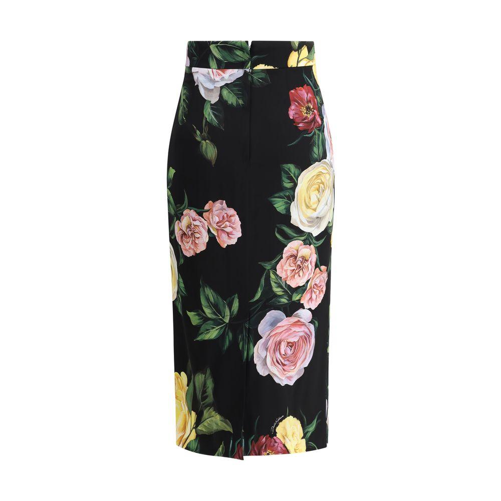 Dolce & Gabbana Rose and peony pattern Skirt - Arichezz.store