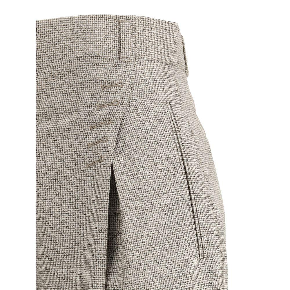 Fendi Pied-de-Poule Wool Pants