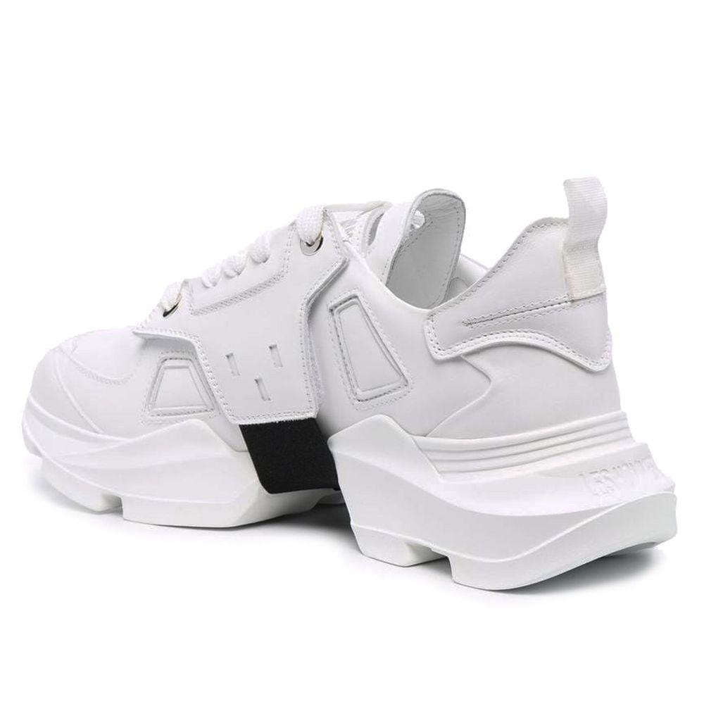 Les Hommes White Calfskin Low-Top Sneakers - Arichezz.store