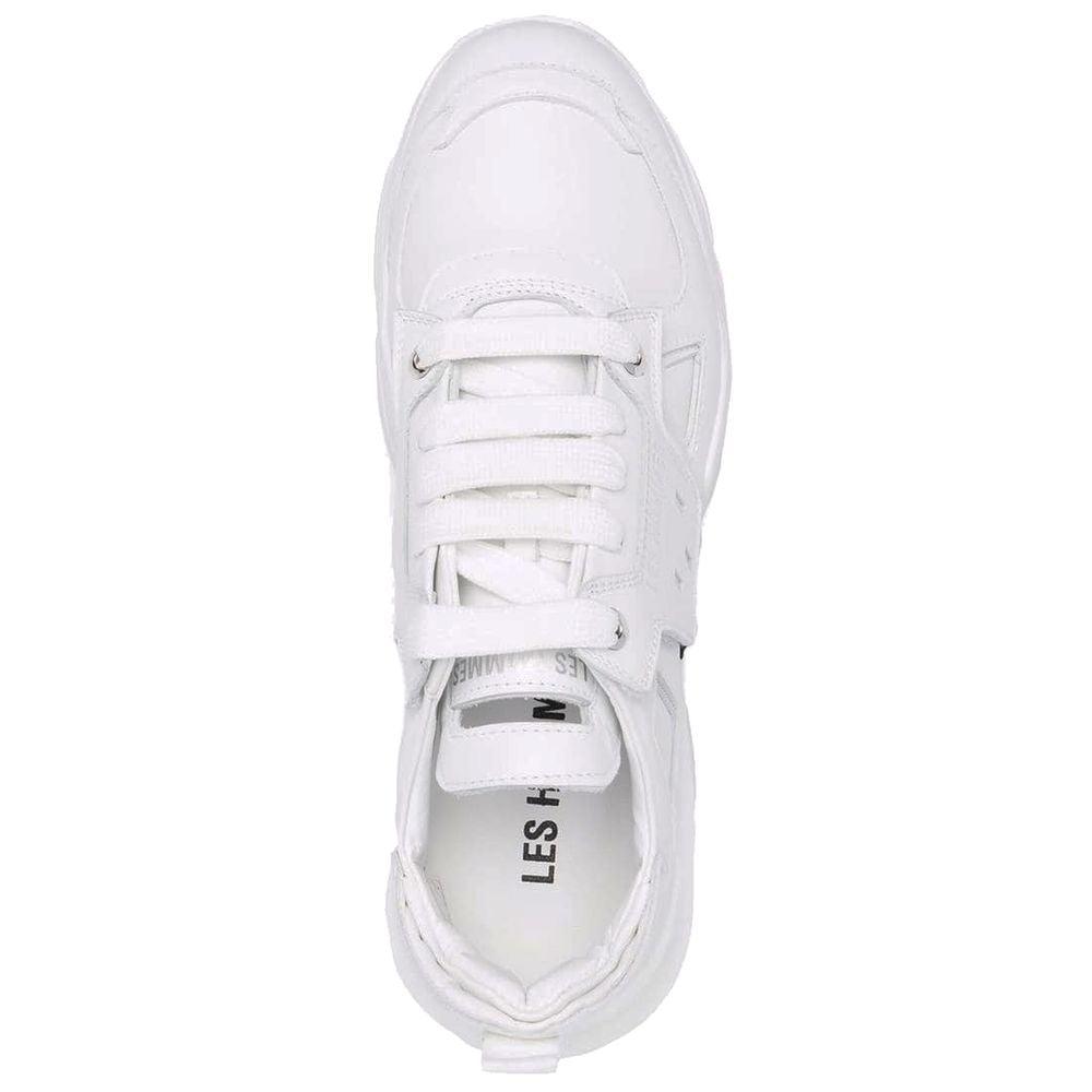 Les Hommes White Calfskin Low-Top Sneakers - Arichezz.store