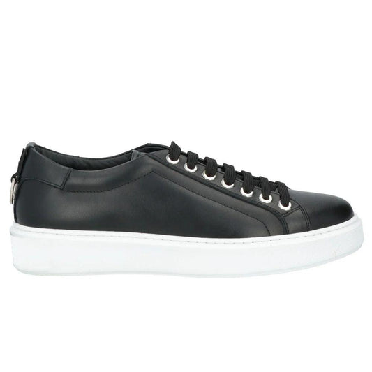 Les Hommes Black Calfskin Low-Top Sneakers - Arichezz.store