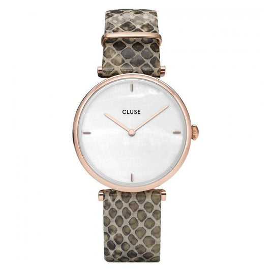 Cluse Beige Leather Watch - Arichezz.store