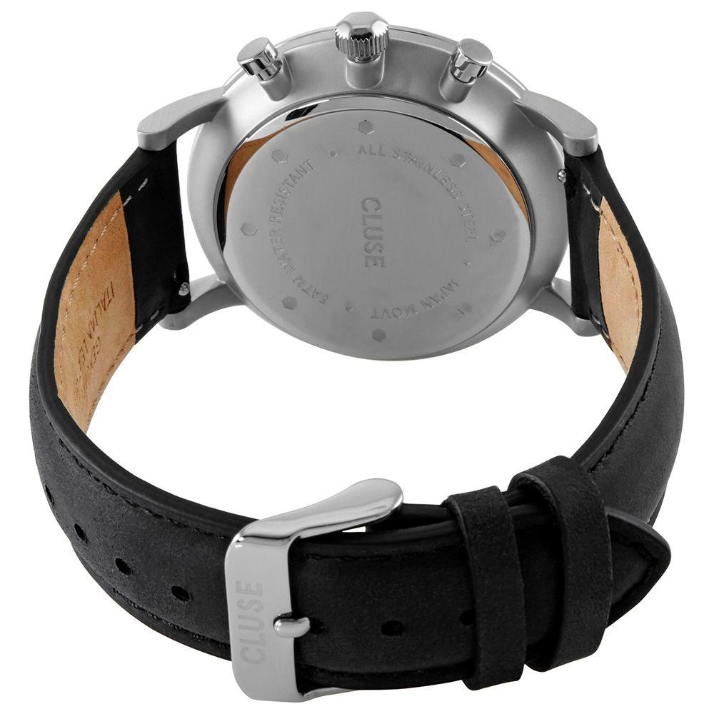 Cluse Black Leather Watch - Arichezz.store