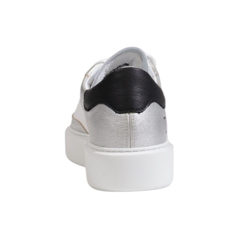 D.A.T.E Silver Leather Sneaker - Arichezz.store