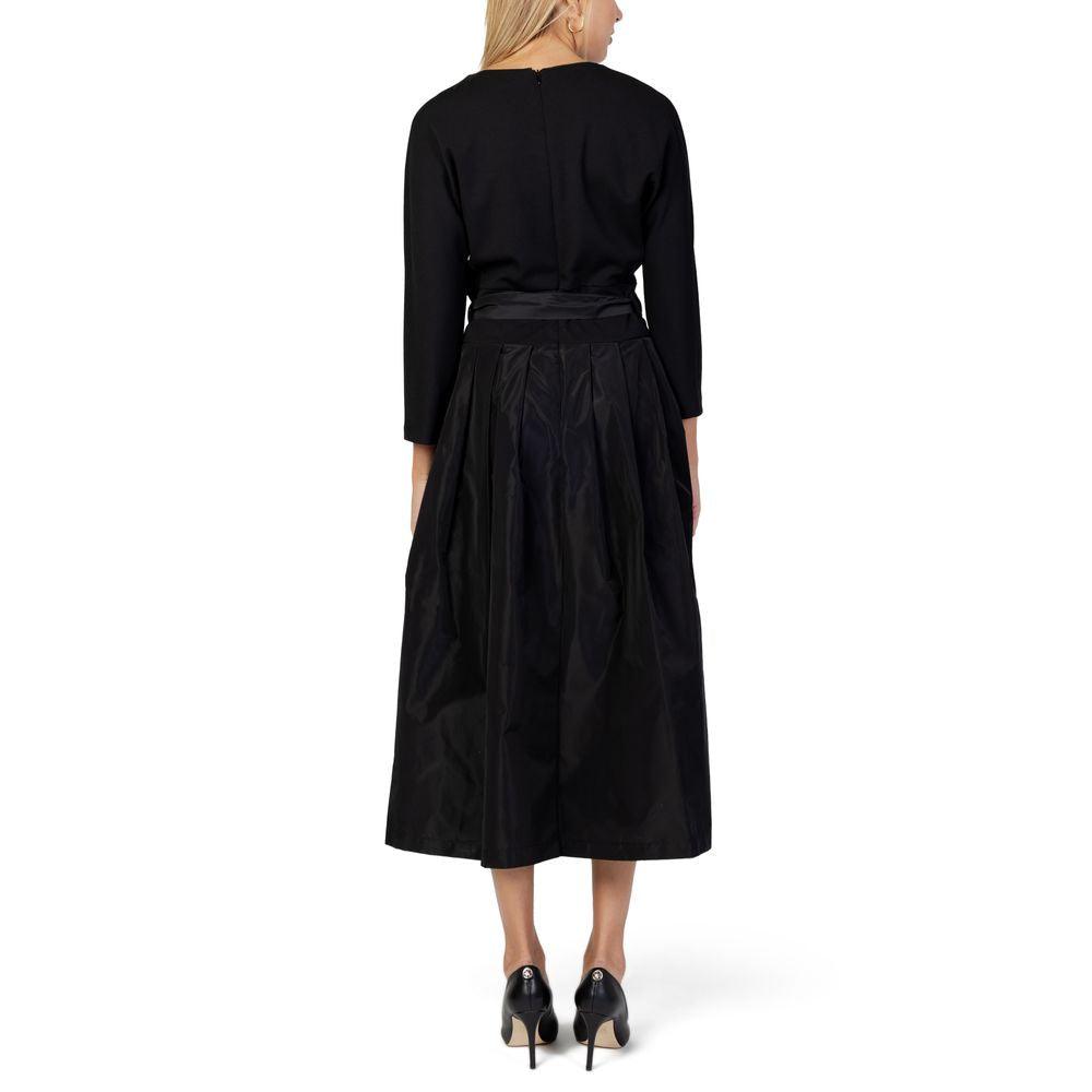 Sandro Ferrone Women's Long Black Polyester Dress