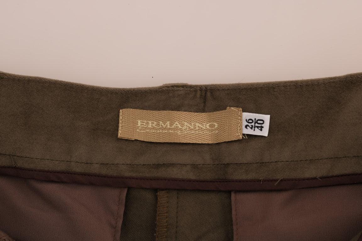 Ermanno Scervino Chic Brown Bermuda Elegance - Arichezz.store