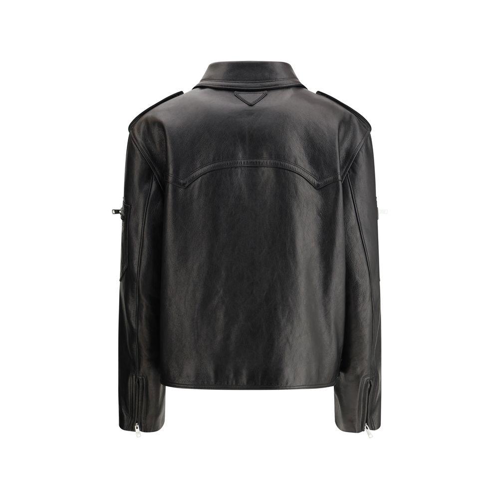 Prada Biker leather Jacket - Arichezz.store