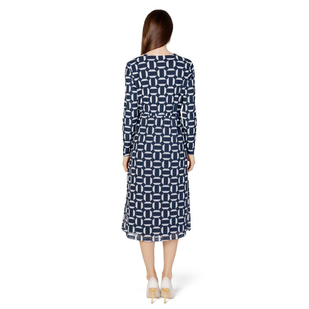 Street One Blue Polyester Dress - Arichezz.store