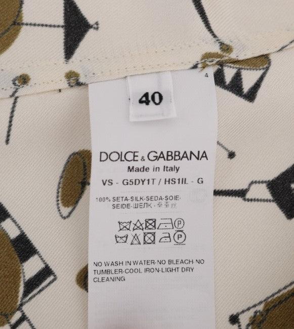 Dolce & Gabbana Exclusive Silk Casual Men's Shirt - JAZZ Motive - Arichezz.store