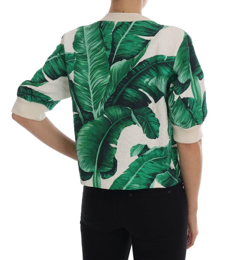 Dolce & Gabbana Tropical Sequined Sweater - Lush Greenery Edition - Arichezz.store